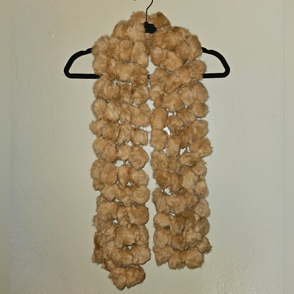 Four row rabbit fur scarf.